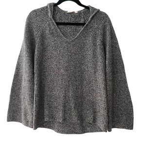 Gap Women Gray Long Sleeve Top Shirt Sweater V neck Hoodie Small